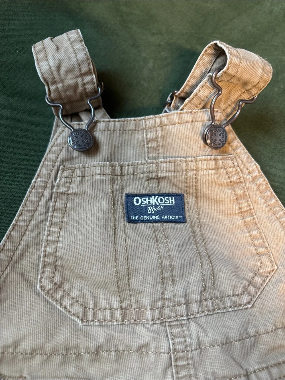OshKosh B'gosh Tan Cargo Overalls with Pockets